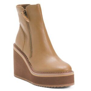 NAKED FEET Brown Leather Avail Booties